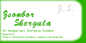 zsombor skergula business card